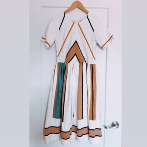 Piper and Scoot striped midi dress